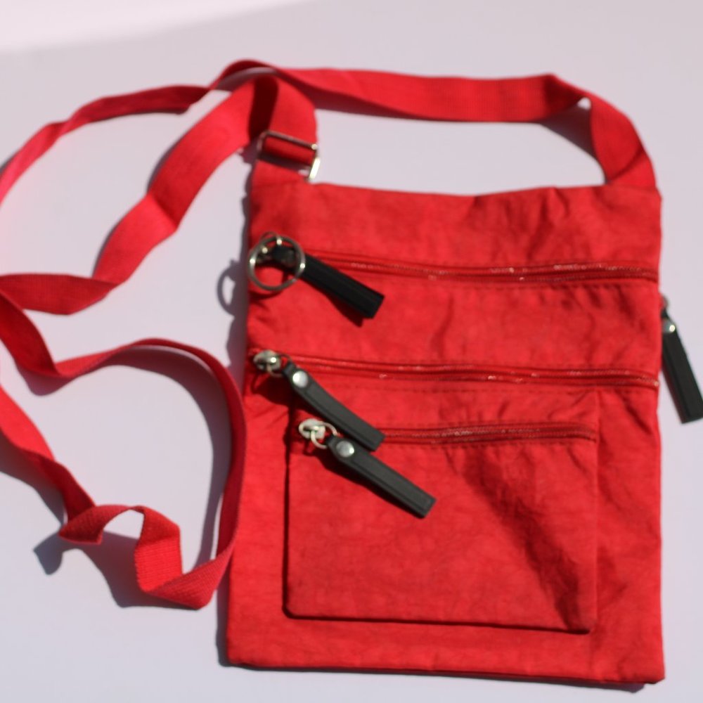 Red Mini Men's Women’s Cross Body Shoulder Strap Bag Travel